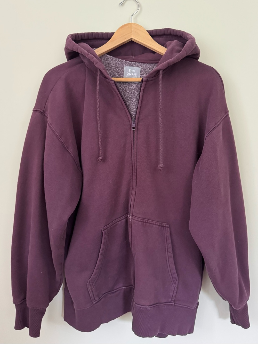TNA CozyAF Fleece Hoodie in Plum